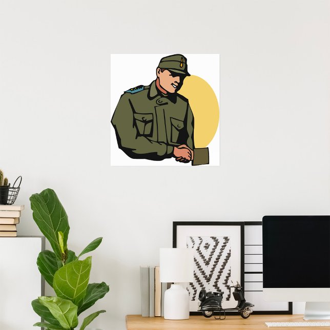Military Officer Retro Army Soldier  Poster (Creator Uploaded)