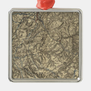 Military Operations of the Atlanta Campaign 3 Metal Ornament