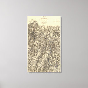 Military Operations of the Atlanta Campaign Canvas Print