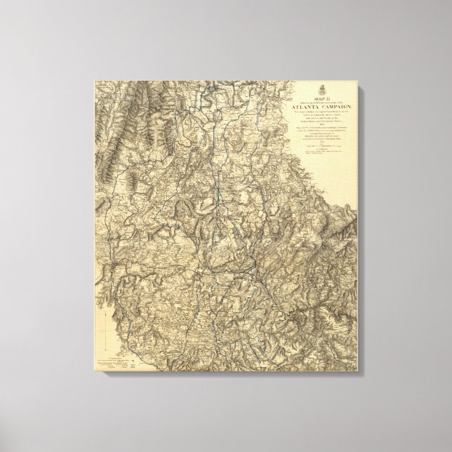 Military Operations of the Atlanta Campaign Canvas Print (Front)