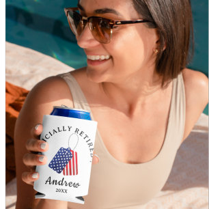 Military or Army Retirement Party Can Cooler