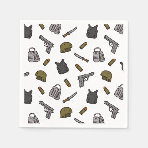 Military Paper Napkins, Army Camouflage Party Napkin
