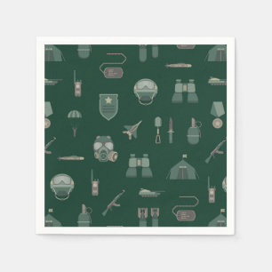 Military Paper Napkins, Patriotic Army Napkin