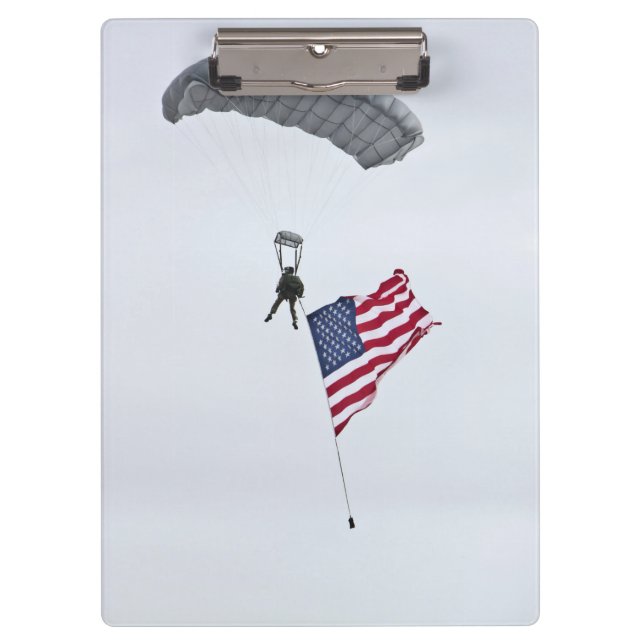 Military Parachute Guy  Clipboard (Front)
