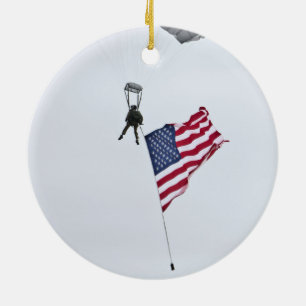 Military Parachute Guy  Ornament