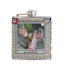 military patriotic usa veteran customizable flask