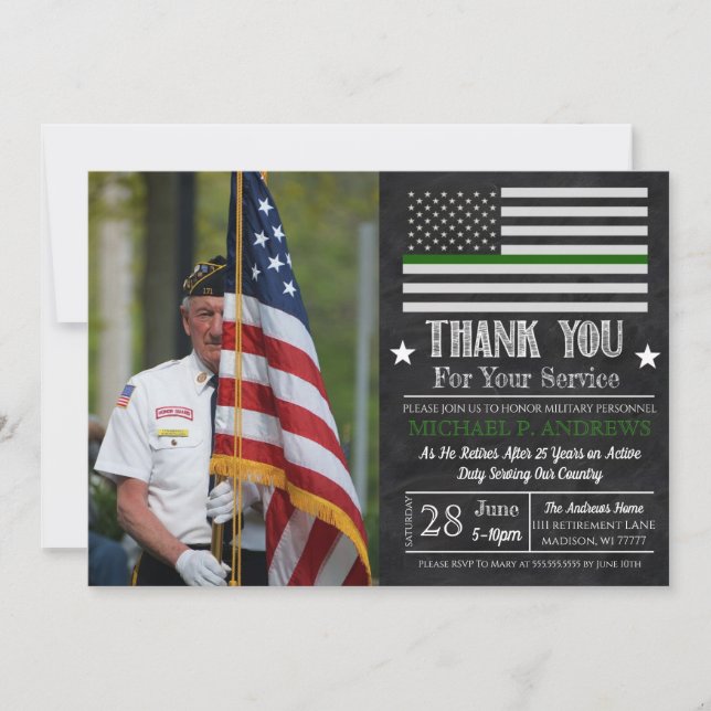 Military Personnel Retirement Invitation (Front)
