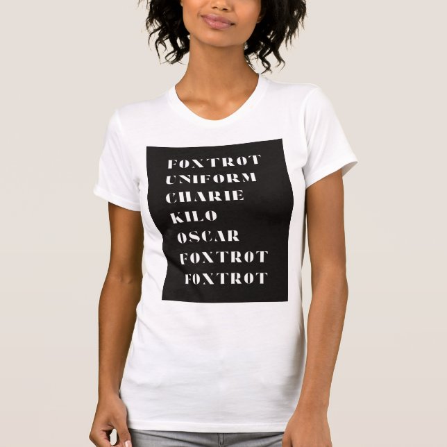 Military Phonetic Alphabet Statement T-Shirt (Front)