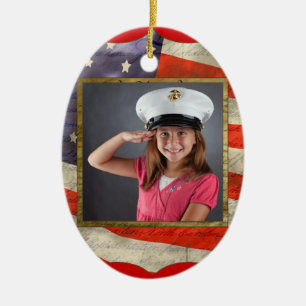 Military Photo Ceramic Ornament