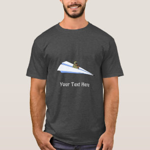Military Pilot Flying Funny Paper Airplane Jet T-Shirt