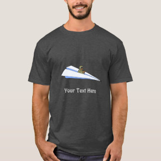 Military Pilot Flying Funny Paper Airplane Jet T-Shirt