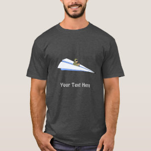 Military Pilot Flying Funny Paper Airplane Jet T-Shirt