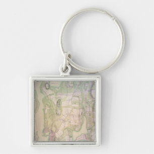Military plan of Newport, 1777 Keychain