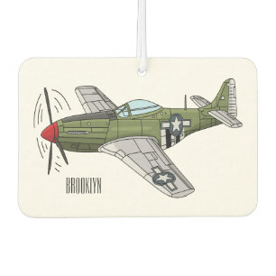 Military plane cartoon illustration air freshener