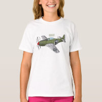 Military plane cartoon illustration