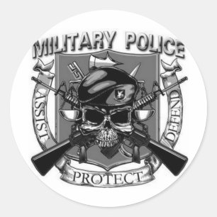 Military Police Classic Round Sticker