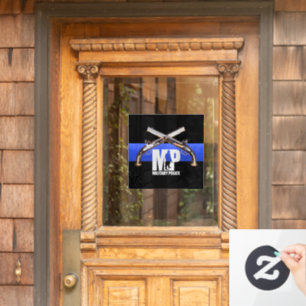 Military Police Crossed Pistols Window Cling