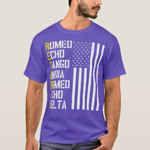 Military Police Pilot Retirement Design Phonetic T-Shirt