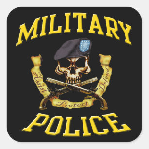 Military Police Skull n Pistols Sticker
