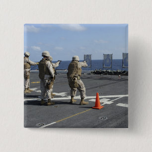 Military policemen train with the Berretta M9 2 Inch Square Button