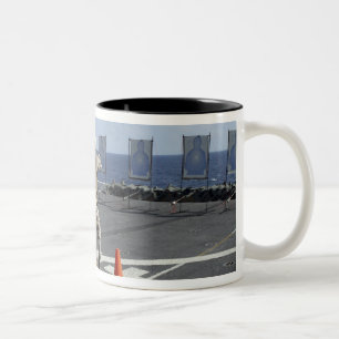 Military policemen train with the Berretta M9 Two-Tone Coffee Mug
