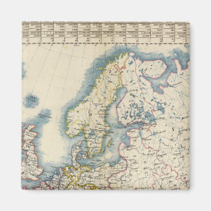 Military Political Map of Europe Magnet