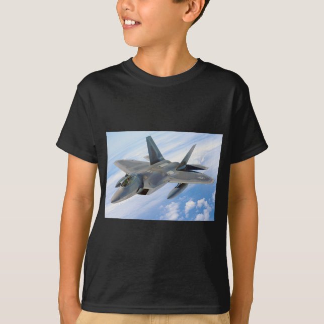 military raptor airplane fighter T-Shirt (Front)