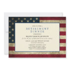 Military Red White and Blue Retirement Invitation