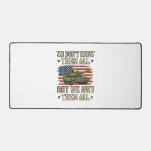 Military Remembrance Tank Patriotic Shirt Design_1 Desk Mat