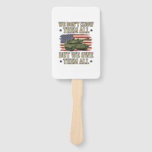 Military Remembrance Tank Patriotic Shirt Design_1 Hand Fan