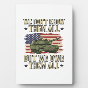 Military Remembrance Tank Patriotic Shirt Design_1 Plaque