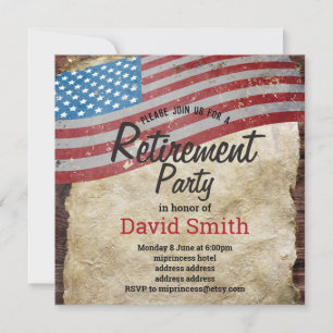Military Retirement, Army,  retirement party Invit Invitation