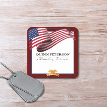 Military Retirement Flag Gold Crest