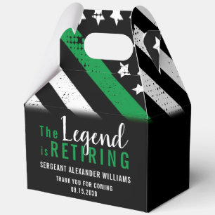 Military Retirement Party Army Thin Green Line Favor Box