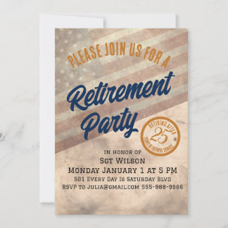 Military Retirement Party Invitation