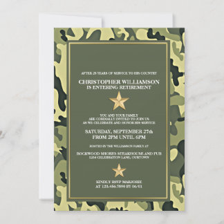Military Retirement Party Invitation