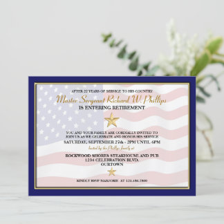 Military Retirement Party Invitations