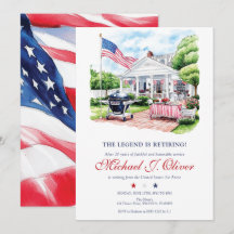 Military Retirement Patriotic Backyard Celebration