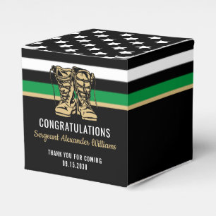 Military Retirement Thin Green Line Flag Army Favor Box