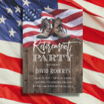 Military Retirement Vintage Old Boots USA Flag Invitation<br><div class="desc">Military Retirement Vintage Old Boots USA Flag Invitations.</div>