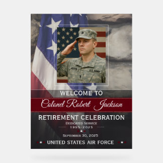 Military Retirement Welcome Sign
