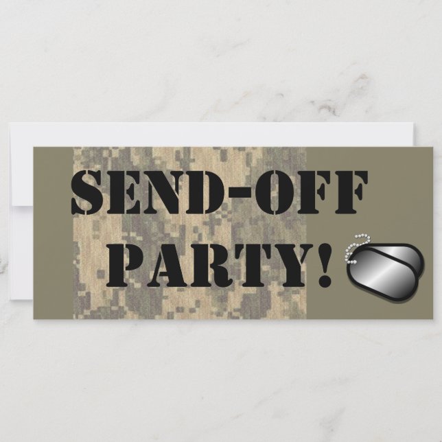 Military Send Off Party Custom Personalized Invitation (Front)