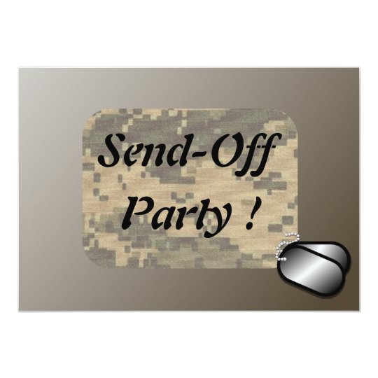 Military Send Off Party Revised Custom Card
