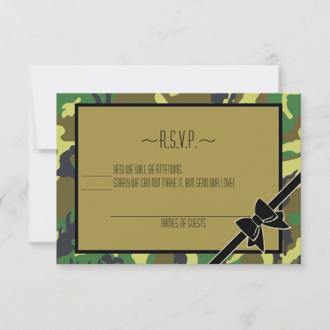 Military Send Off Party-RSVP RSVP Card (Front)