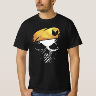 Military Skull Tactical Soldier Beret Design T-Shirt