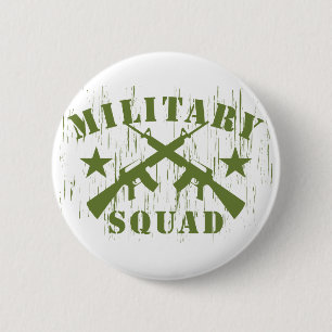 Military Squad M16 - Green 2 Inch Round Button