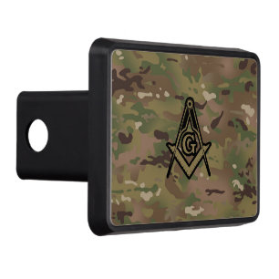 Military Square Compass Trailer Hitch Cover