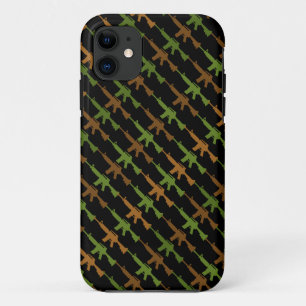 Military Style Gun Camouflage GI Rifle Cool Black iPhone 11 Case