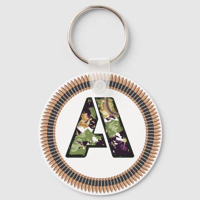 Military Style Letter Of A Keychain (Front)