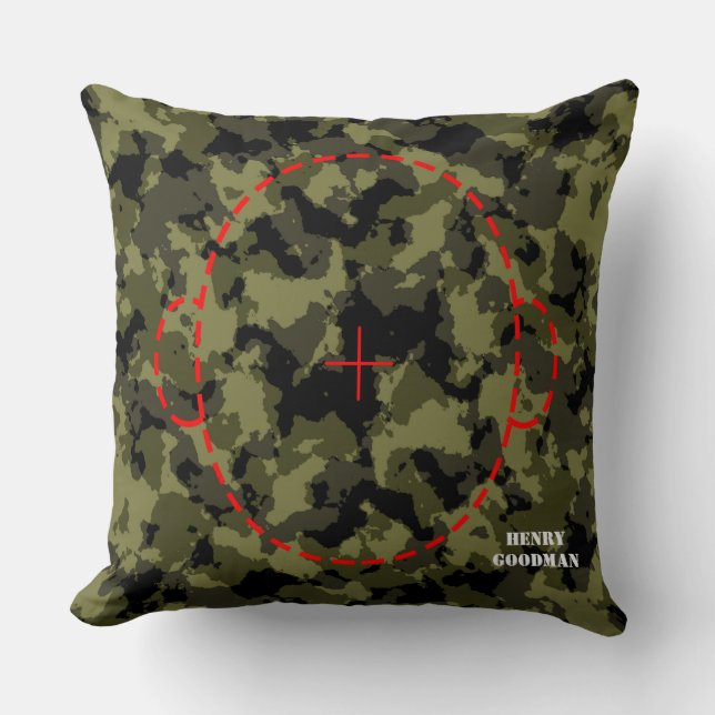 Military Style Sleeping Device Throw Pillow (Front)